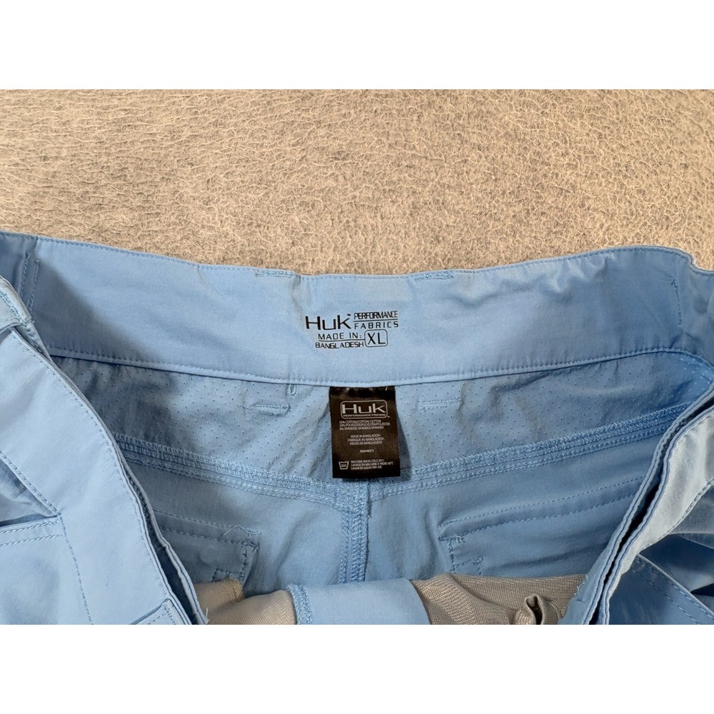 HUK Performance Fabrics Cargo Fishing Shorts (Men's XL) Blue - 10" - Picture 4 of 10